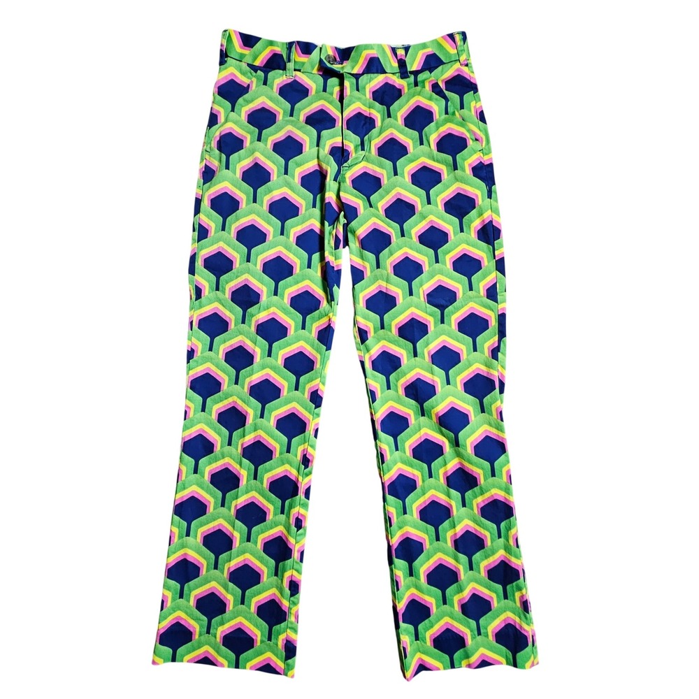 Loudmount Fairway Paramount Golf Pants Mens 31x30 Geometric Print Funky Retro